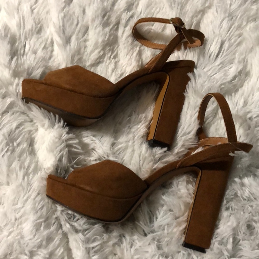 Brown H&M chunky heels